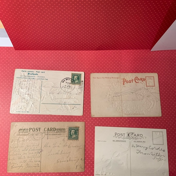 5 Antique Valentine’s Day Postcards - Picture 8 of 9